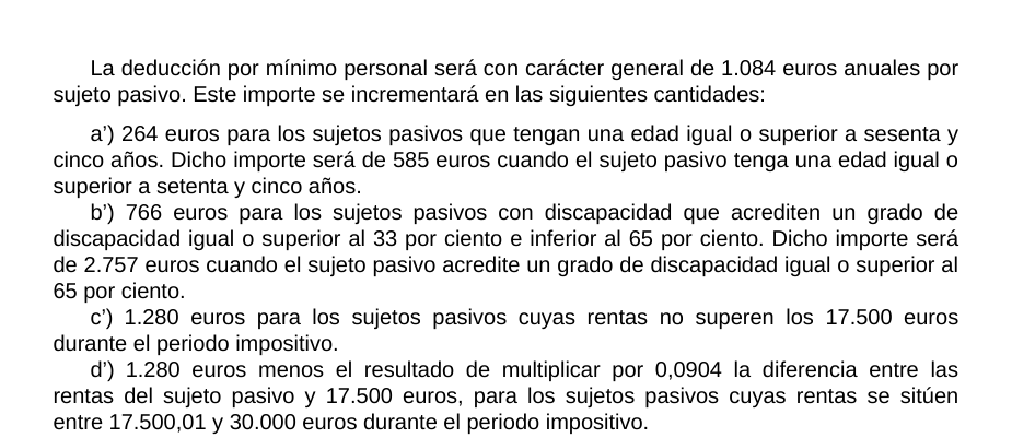 Extracto oficial TRIRPF Navarra Art. 62.9.a